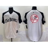Men's New York Yankees Team Big Logo White Black 'Gothic Legacy Edition' Vapor Premier Limited Stitched Baseball Jersey