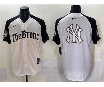 Men's New York Yankees Team Big Logo White Black 'Gothic Legacy Edition' Vapor Premier Limited Stitched Baseball Jerseys