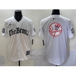 Men's New York Yankees Team Big Logo White 'Gothic Legacy Edition' Vapor Premier Limited Stitched Baseball Jersey