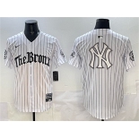 Men's New York Yankees Team Big Logo White Pinstripe 'Gothic Legacy Edition' Vapor Premier Limited Stitched Baseball Jersey Men's New York Yankees Team Big Logo White Pinstripe 'Gothic Legacy Edition' Vapor Premier Limited Stitched Baseball Jersey