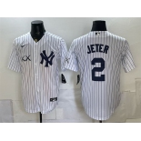 Men's New York Yankees x KAWS #2 Derek Jeter White Stadium Stitched Baseball Jersey Men's New York Yankees x KAWS #2 Derek Jeter White Stadium Stitched Baseball Jersey