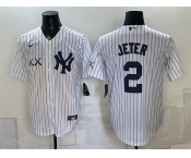 Men's New York Yankees x KAWS #2 Derek Jeter White Stadium Stitched Baseball Jersey Men's New York Yankees x KAWS #2 Derek Jeter White Stadium Stitched Baseball Jersey