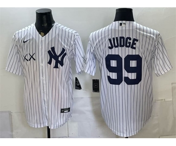 Men's New York Yankees x KAWS #99 Aaron Judge White Stadium Stitched Baseball Jersey