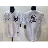 Men's New York Yankees x KAWS Team Big Logo White Stadium Stitched Baseball Jersey Men's New York Yankees x KAWS Team Big Logo White Stadium Stitched Baseball Jersey