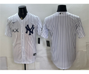 Men's New York Yankees x KAWS White Stadium Stitched Baseball Jersey