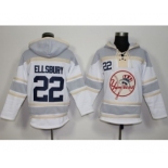 New York Yankees #22 Jacoby Ellsbury White Sawyer Hooded Sweatshirt MLB Hoodie New York Yankees #22 Jacoby Ellsbury White Sawyer Hooded Sweatshirt MLB Hoodie
