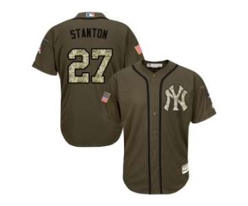 New York Yankees #27 Giancarlo Stanton Green Salute to Service Stitched MLB Jersey