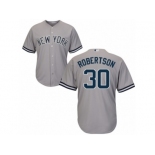New York Yankees #30 David Robertson Replica Grey Road MLB Jersey New York Yankees #30 David Robertson Replica Grey Road MLB Jersey