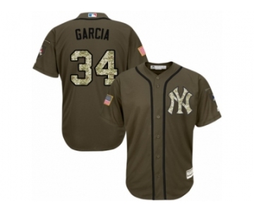 New York Yankees #34 Jamie Garcia Replica Green Salute to Service MLB Jersey