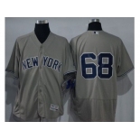 New York Yankees #68 Dellin Betances Grey Flexbase Authentic Collection Stitched Baseball Jersey New York Yankees #68 Dellin Betances Grey Flexbase Authentic Collection Stitched Baseball Jersey