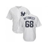 New York Yankees #68 Dellin Betances White Strip Team Logo Fashion Stitched MLB Jersey New York Yankees #68 Dellin Betances White Strip Team Logo Fashion Stitched MLB Jersey