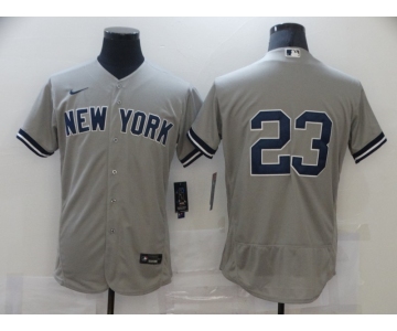 Nike Men's Majestic New York Yankees #23 Don Mattingly Grey Home Flexbase Authentic Collection MLB Jersey