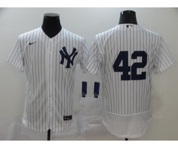 Nike Men's Majestic New York Yankees #42 Mariano Rivera White Home Flexbase Authentic Collection MLB Jersey