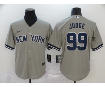 Nike Men's New York Yankees #99 Aaron Judge Authentic Grey Cool Base Baseball Jersey