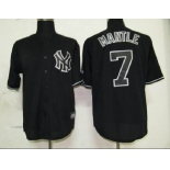 mlb jerseys new york yankees #7 mantle black fashion mlb jerseys new york yankees #7 mantle black fashion