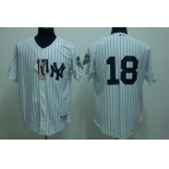 mlb new york yankees #18 damon white(2009 logo) mlb new york yankees #18 damon white(2009 logo)