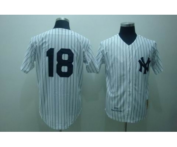 mlb new york yankees #18 larsen m&n white