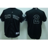 mlb new york yankees #2 jeter black(2009 logo) mlb new york yankees #2 jeter black(2009 logo)