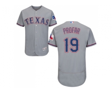 Men Texas Rangers #19 Jurickson Profar Grey Flexbase Authentic Collection Stitched MLB Jersey