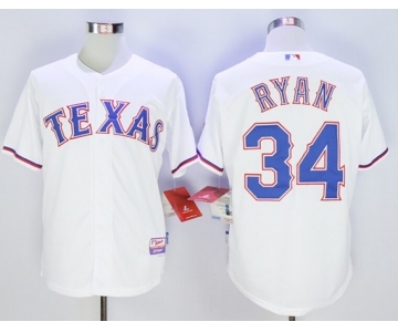 Men Texas Rangers #34 Nolan Ryan White Cool Base Stitched MLB Jersey
