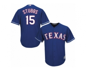 Men's Majestic Texas Rangers #15 Drew Stubbs Authentic Royal Blue Alternate 2 Cool Base MLB Jersey