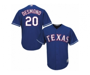 Men's Majestic Texas Rangers #20 Ian Desmond Authentic Royal Blue Alternate 2 Cool Base MLB Jersey