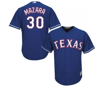 Men's Majestic Texas Rangers #30 Nomar Mazara Replica Royal Blue Alternate 2 Cool Base MLB Jersey