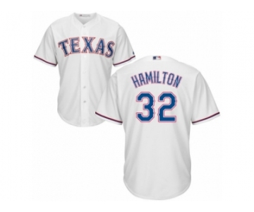 Men's Majestic Texas Rangers #32 Josh Hamilton Replica White Home Cool Base MLB Jersey