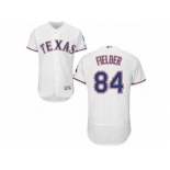 Men's Majestic Texas Rangers #84 Prince Fielder White Flexbase Authentic Collection MLB Jersey
