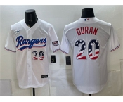 Men's Texas Rangers #20 Ezequiel Durán White 2026 USA 250 Fourth of July Home Stitched Baseball Jersey Men's Texas Rangers #20 Ezequiel Durán White 2026 USA 250 Fourth of July Home Stitched Baseball Jersey