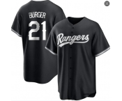 Mens Texas Rangers #21 Jake Burger Nike Black Fashion Limited Jersey Mens Texas Rangers #21 Jake Burger Nike Black Fashion Limited Jersey