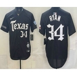 Men's Texas Rangers #34 Nolan Ryan Black Gothic Mexico 2025 Vapor Premier Limited Jersey Men's Texas Rangers #34 Nolan Ryan Black Gothic Mexico 2025 Vapor Premier Limited Jersey