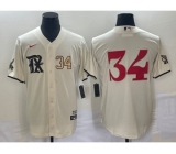 Men's Texas Rangers #34 Nolan Ryan Number Cream 2023 City Connect Stitched Baseball Jersey