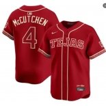Mens Texas Rangers #4 Andrew McCutchen 2026 Viva Tejas City Connect Limited 2.0 Jersey Maroon Mens Texas Rangers #4 Andrew McCutchen 2026 Viva Tejas City Connect Limited 2.0 Jersey Maroon