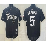 Men's Texas Rangers #5 Corey Seager Black Gothic Mexico 2025 Vapor Premier Limited Jersey Men's Texas Rangers #5 Corey Seager Black Gothic Mexico 2025 Vapor Premier Limited Jersey