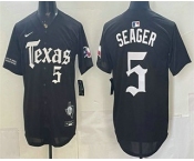 Men's Texas Rangers #5 Corey Seager Black Gothic Mexico 2025 Vapor Premier Limited Jersey Men's Texas Rangers #5 Corey Seager Black Gothic Mexico 2025 Vapor Premier Limited Jersey