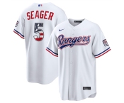 Men's Texas Rangers #5 Corey Seager White 2026 USA 250 Fourth of July Home Stitched Baseball Jersey Men's Texas Rangers #5 Corey Seager White 2026 USA 250 Fourth of July Home Stitched Baseball Jersey