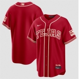 Men's Texas Rangers Blank Red 2026 City Connect Stadium Stitched Baseball Jersey