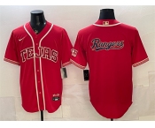 Men's Texas Rangers Team Big Logo Red 2026 City Connect Stadium Stitched Baseball Jersey Men's Texas Rangers Team Big Logo Red 2026 City Connect Stadium Stitched Baseball Jersey