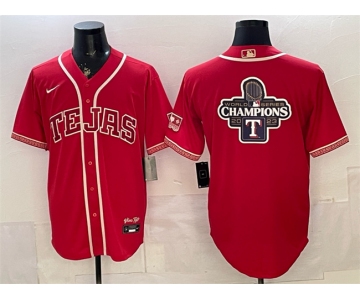 Men's Texas Rangers Team Big Logo Red 2026 City Connect Stadium Stitched Baseball Jerseys