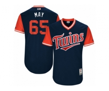 Men's 2017 Little League World Series Twins #65 Trevor May May Navy Jersey
