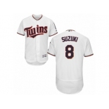 Men's Majestic Minnesota Twins #8 Kurt Suzuki White Flexbase Authentic Collection MLB Jersey Men's Majestic Minnesota Twins #8 Kurt Suzuki White Flexbase Authentic Collection MLB Jersey