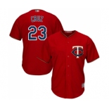 Men's Minnesota Twins #23 Nelson Cruz Replica Scarlet Alternate Cool Base Baseball Jersey Men's Minnesota Twins #23 Nelson Cruz Replica Scarlet Alternate Cool Base Baseball Jersey