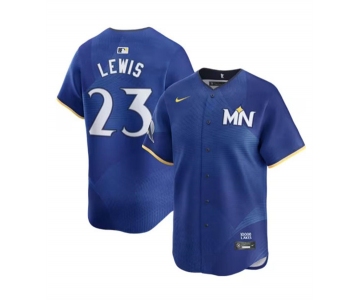 Men's Minnesota Twins #23 Royce Lewis Royal 2024 City Connect Limited Stitched Baseball Jersey