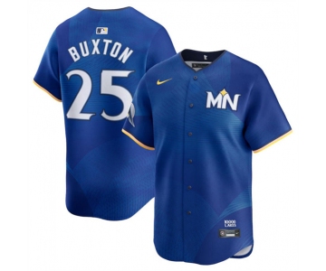Men's Minnesota Twins #25 Byron Buxton Royal 2024 City Connect Limited Stitched Baseball Jersey