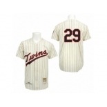 Men's Mitchell and Ness 1969 Minnesota Twins #29 Rod Carew Replica Cream Throwback MLB Jersey Men's Mitchell and Ness 1969 Minnesota Twins #29 Rod Carew Replica Cream Throwback MLB Jersey