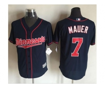 Minnesota Twins #7 Joe Mauer Navy Blue New Cool Base Stitched Baseball Jersey