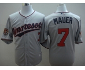 mlb Minnesota Twins #7 mauer grey (50th)