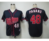 mlb jerseys minnesota twins #48 pavano dk blue