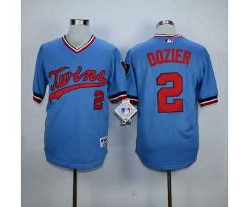 mlb minnesota twins #2 dozier blue[cooperstown throwback]